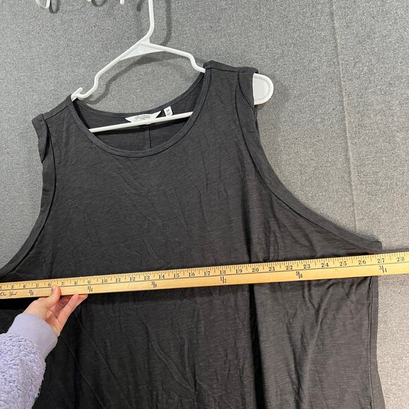 Candace Cameron Bure Sunkissed Regular Midi T-Shirt Dress Washed Black Size 3X - Picture 6 of 14